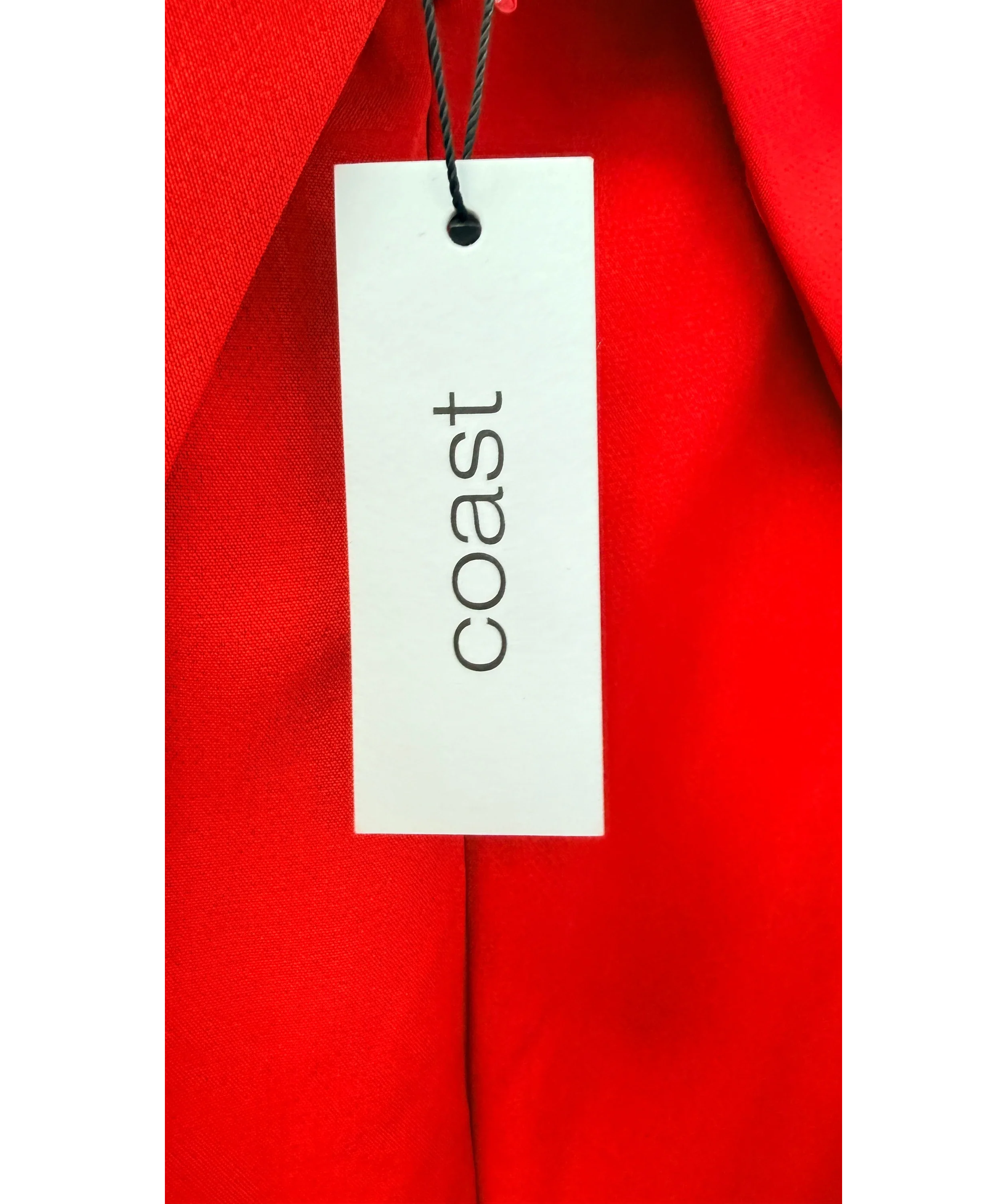 Coast Red Cape Boat Neck Dress Red, size UK 12 — detail