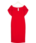 Coast Red Cape Boat Neck Dress Red, size UK 12 — front