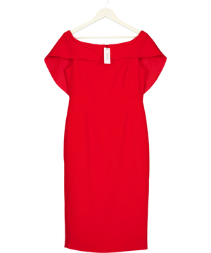 Coast Cape Boat Neck Dress Red UK 12