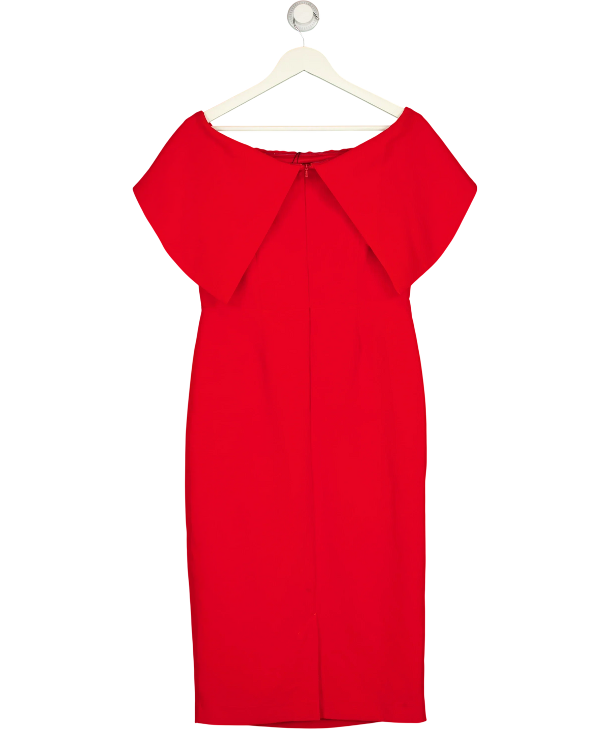 Coast Red Cape Boat Neck Dress Red, size UK 12 — back
