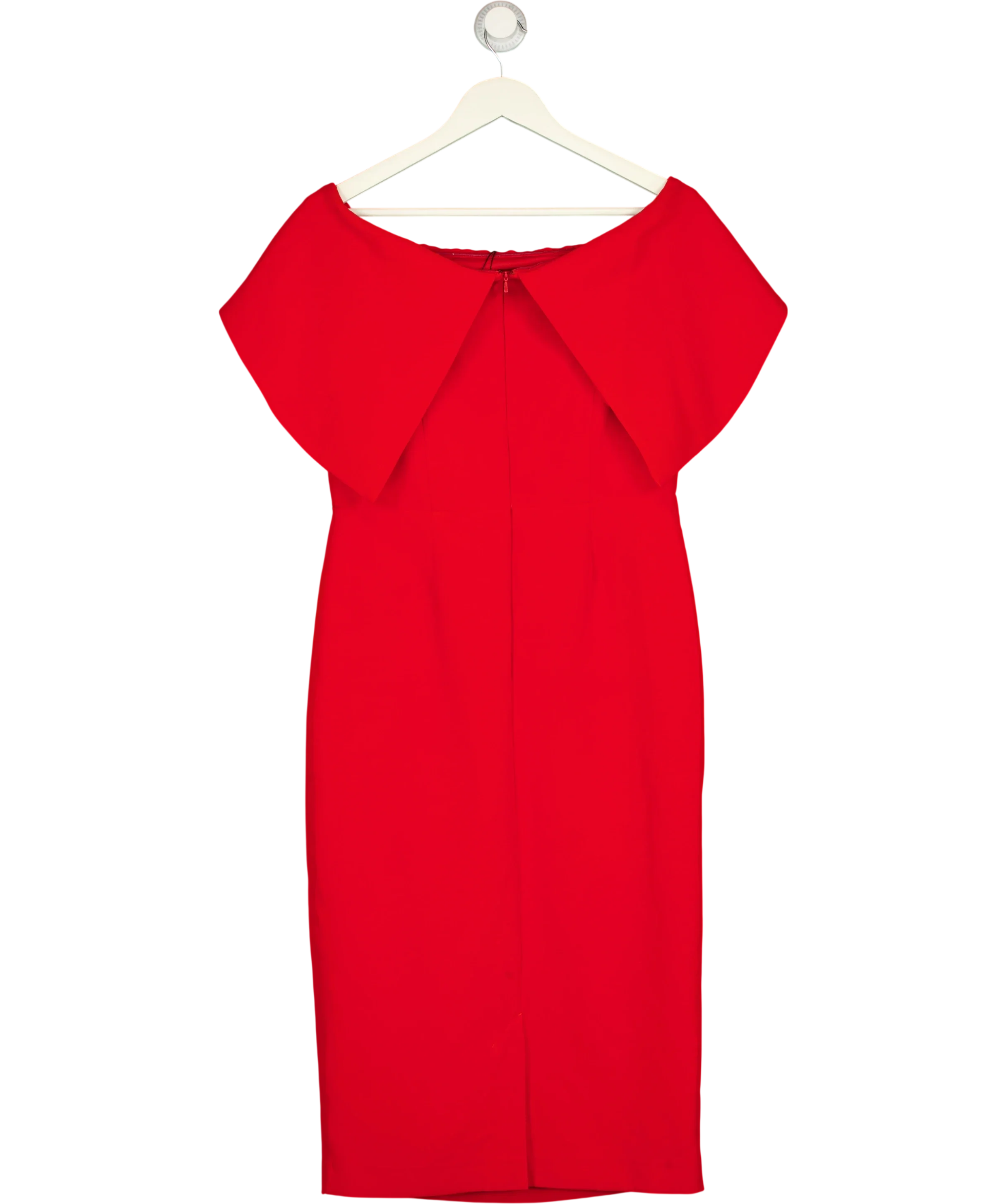 Coast Red Cape Boat Neck Dress Red, size UK 12 — back