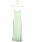 H&M Green H&M Mint Green Fully Lined  chiffon midi dress, size UK 10 — front