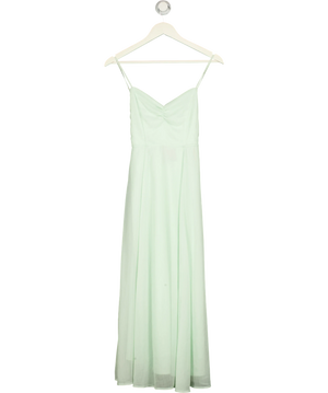 H&M H&m Mint Green Fully Lined  Chiffon Midi Dress UK 10