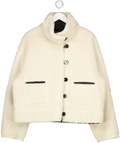 Mint Velvet Cream Reversible Aviator Jacket UK XL