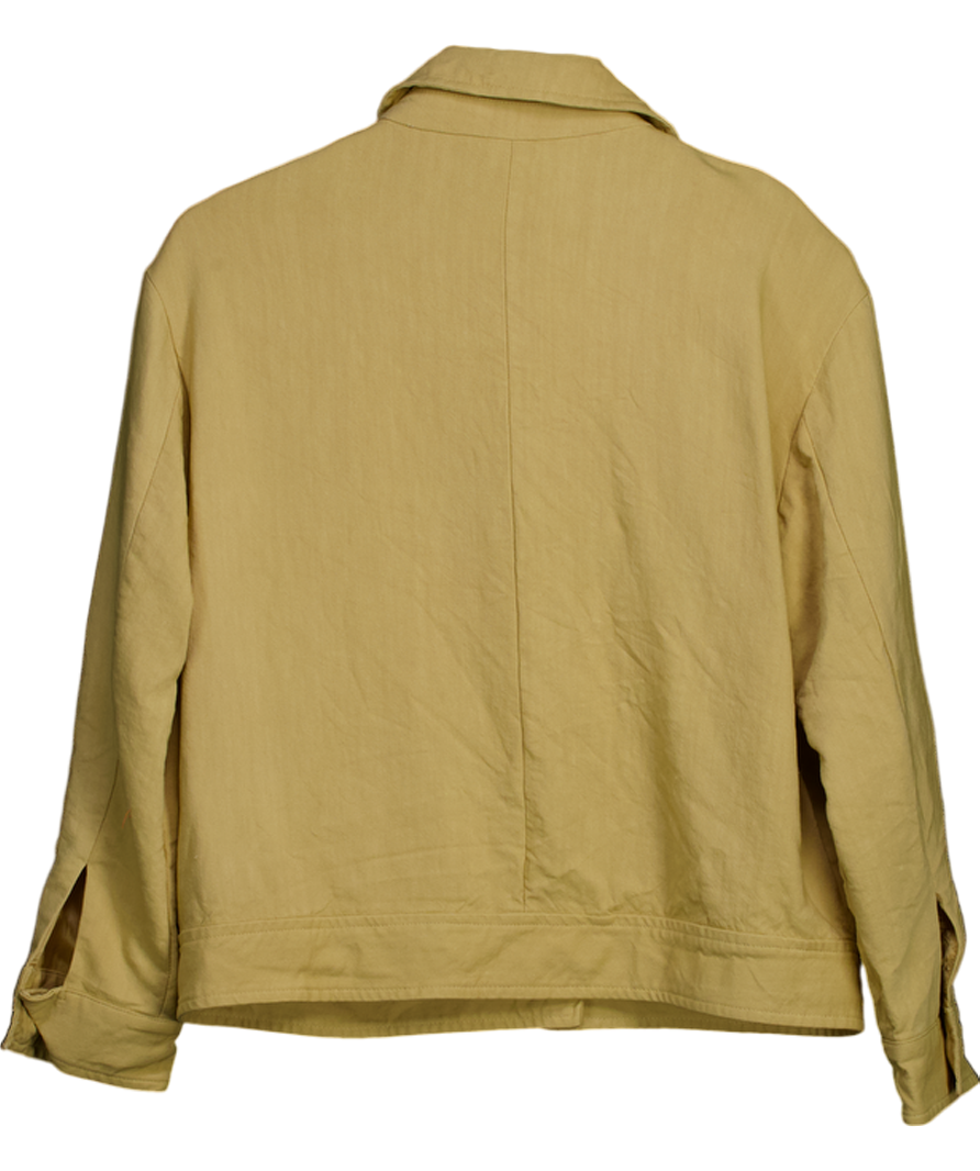 ZARA Butter Yellow Viscose Bomber Jacket UK M