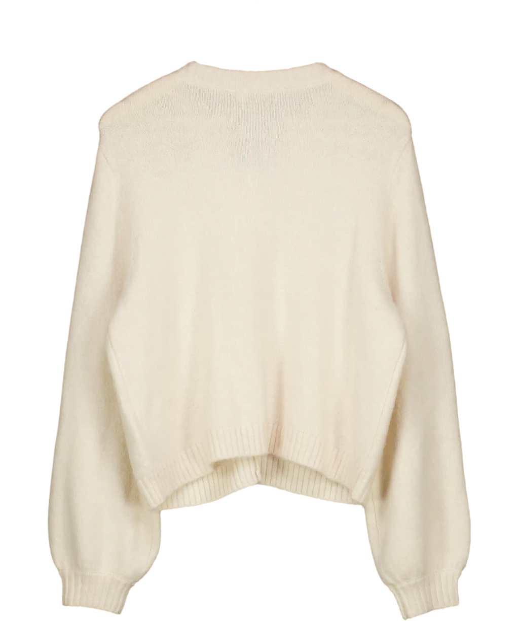 MINT VELVET Cream Alpaca Blend Cardigan With Gold Buttons UK XL