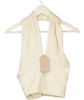 MESHKI Cream Marion Cross Over Top - Buttercream UK XS