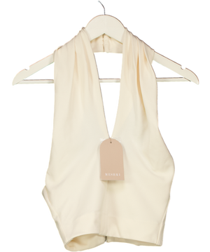MESHKI Cream Marion Cross Over Top - Buttercream UK XS