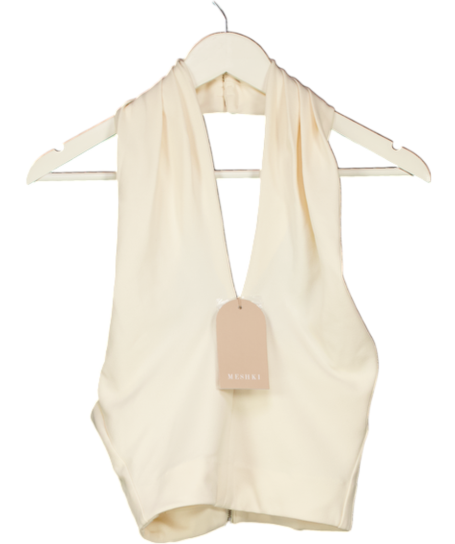 MESHKI Cream Marion Cross Over Top - Buttercream UK XS