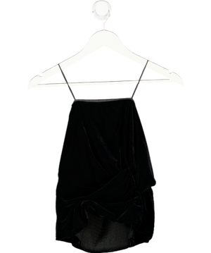 Next Black Velvet Structured Bandeau Top UK 8