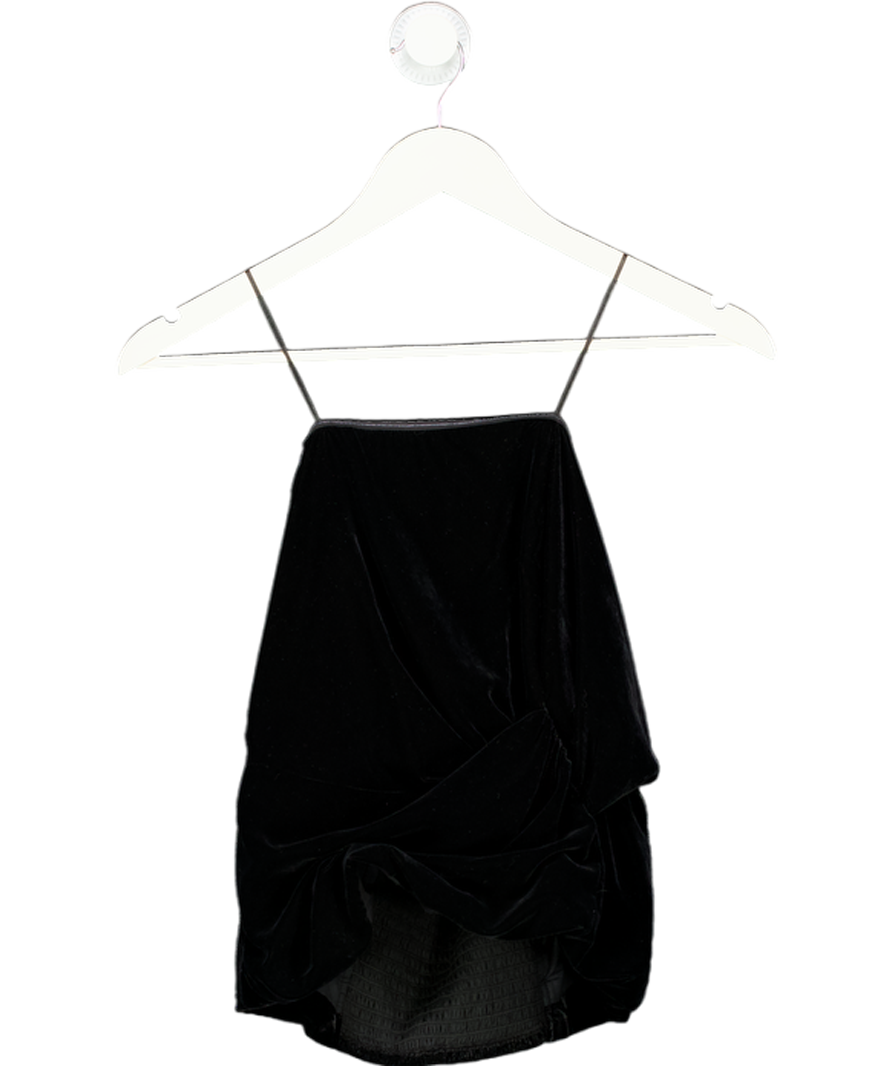 Next Black Velvet Structured Bandeau Top UK 8
