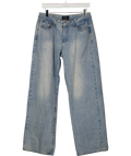 White Fox Blue High Rise Wide Straight Leg Jeans UK M