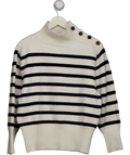 AURELIE White / Dark Navy Breton Jumper UK S/M