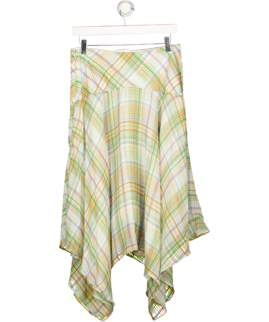 H&M Green Lyocell Blend Handkerchief Skirt UK 8