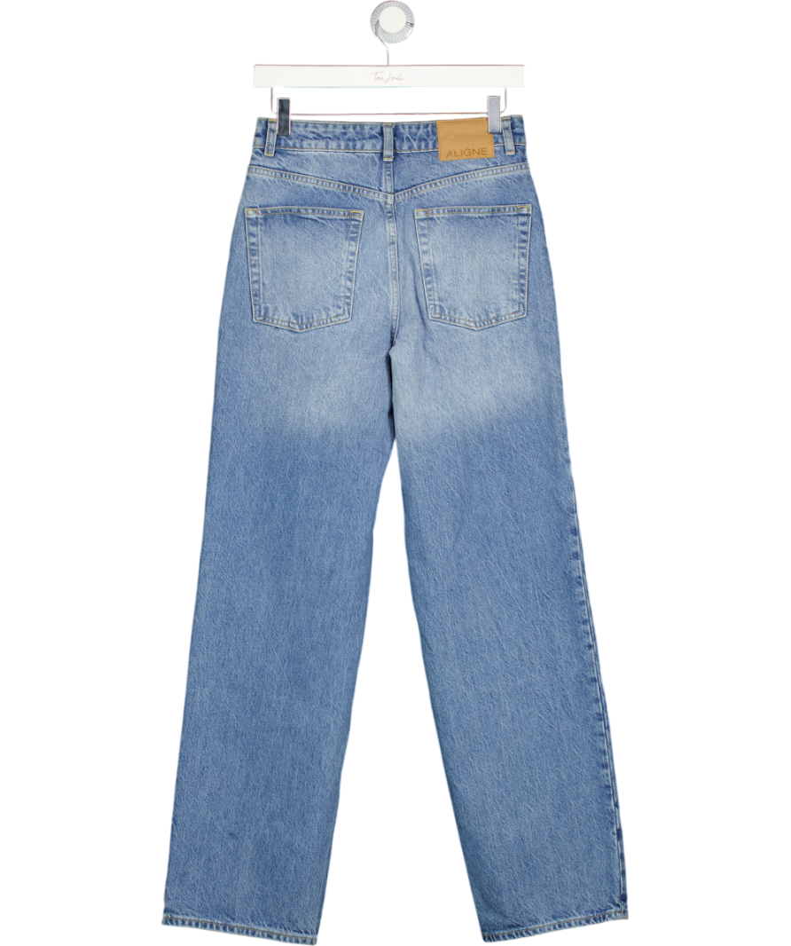 TALBOTS Navy Blue Cotton Blend Mockneck Pullover - Stripe Intarsia Heart UK S