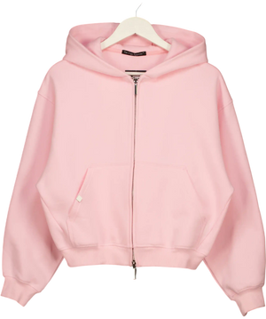 Fax Copy Express Pink Basic Zip Up Hoodie UK M