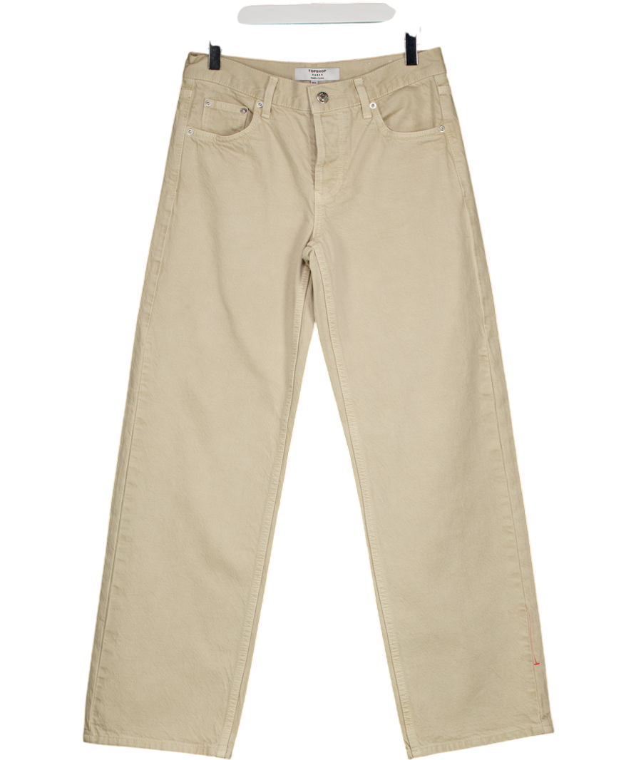 TOPSHOP Ember Low Rise Straight Jean In Oat Beige L30 W25