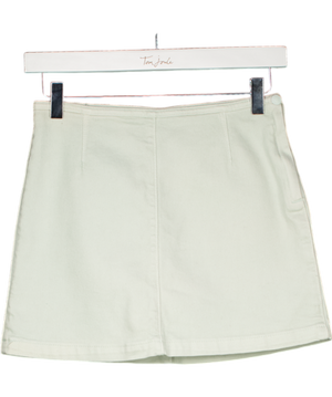 Calvin Klein Green Washed Denim Mini Skirt W25
