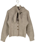 ZARA Beige Scarf Neck Cardigan UK S
