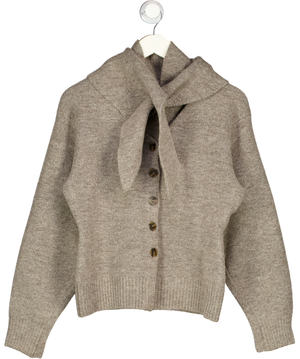 ZARA Beige Scarf Neck Cardigan UK S