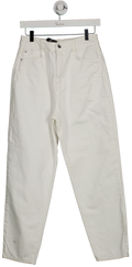 ZARA White High Waist Mom Jeans UK 10