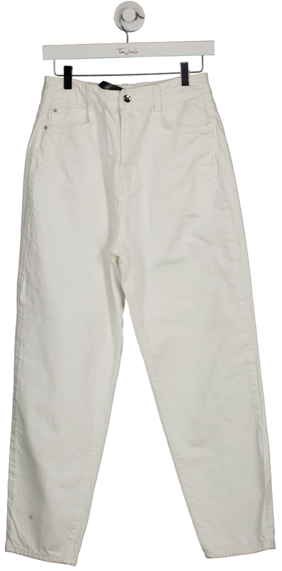 ZARA White High Waist Mom Jeans UK 10