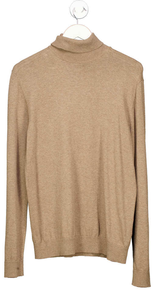 Selected Homme Brown Roll Neck Knit Jumper UK M