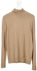Selected Homme Brown Roll Neck Knit Jumper UK M