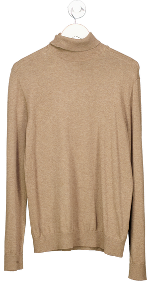 Selected Homme Brown Roll Neck Knit Jumper UK M