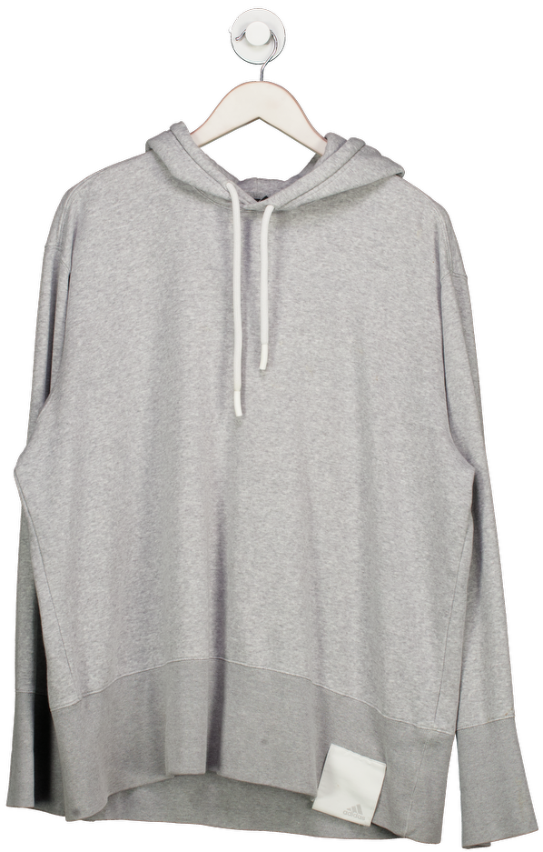 adidas Grey Oversized Statement Hoodie UK M