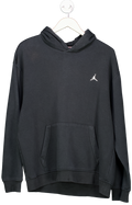 Jordan Black Essential Fleece Pullover Hoodie UK L