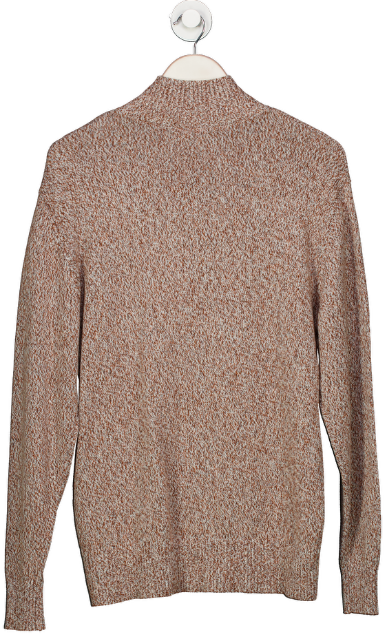 ZARA Orange Fine Knit High Neck Jumper UK M