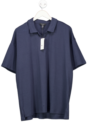 New Look Blue Short Sleeve Revere Polo Shirt UK L