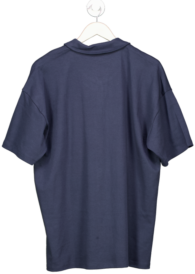 New Look Blue Short Sleeve Revere Polo Shirt UK L