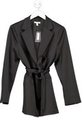 H&M Black Tie-belt Blazer UK S