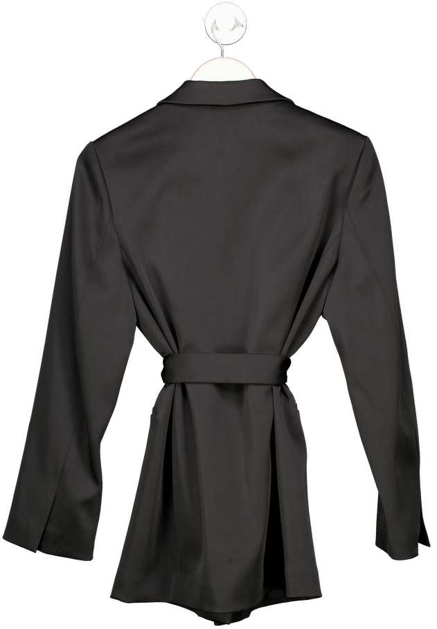 H&M Black Tie-belt Blazer UK S