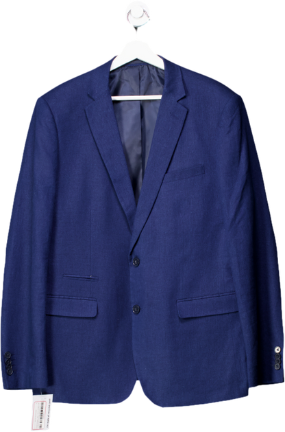French Connection Blue Slim Fit Linen Suit Jacket UK 42" CHEST