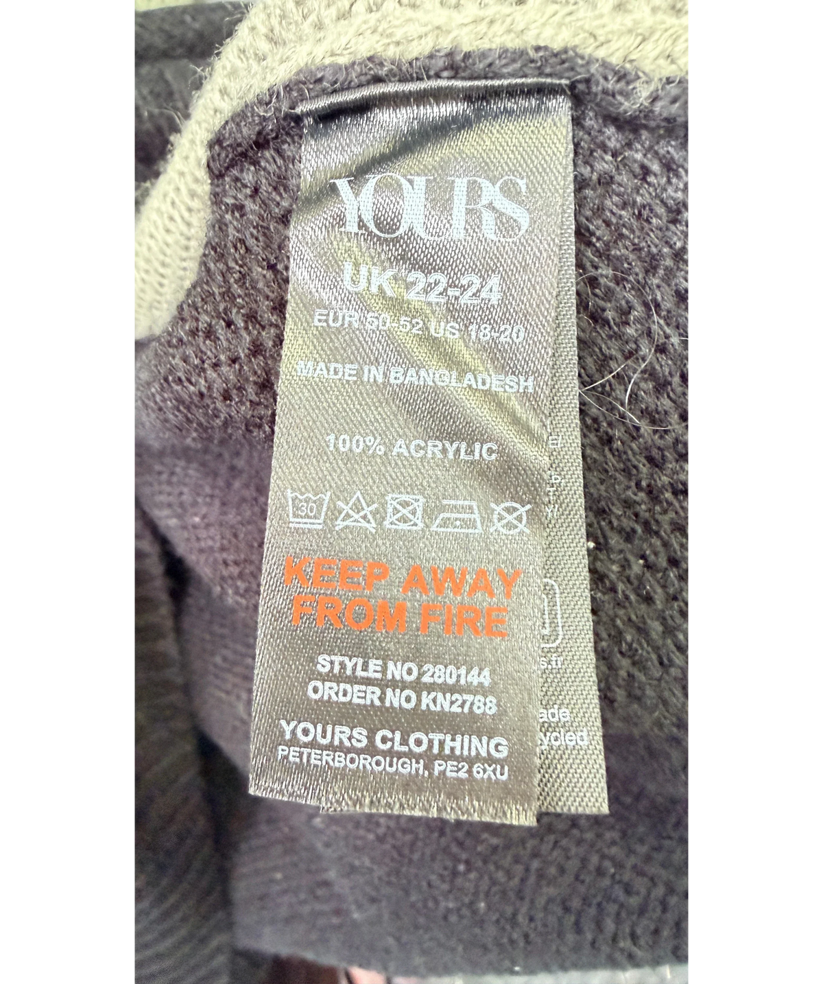 Yours Green Colour Block Oversized Knit Jumper Size 22/24, size UK 22 — label