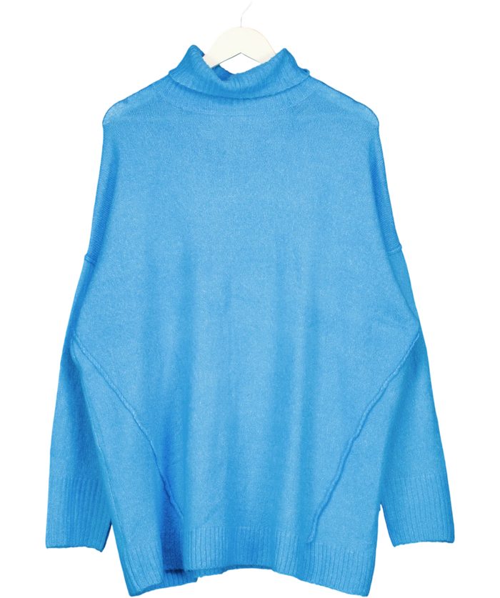 SimplyBe Blue Roll Neck Knit Jumper Size 20/22 UK 20