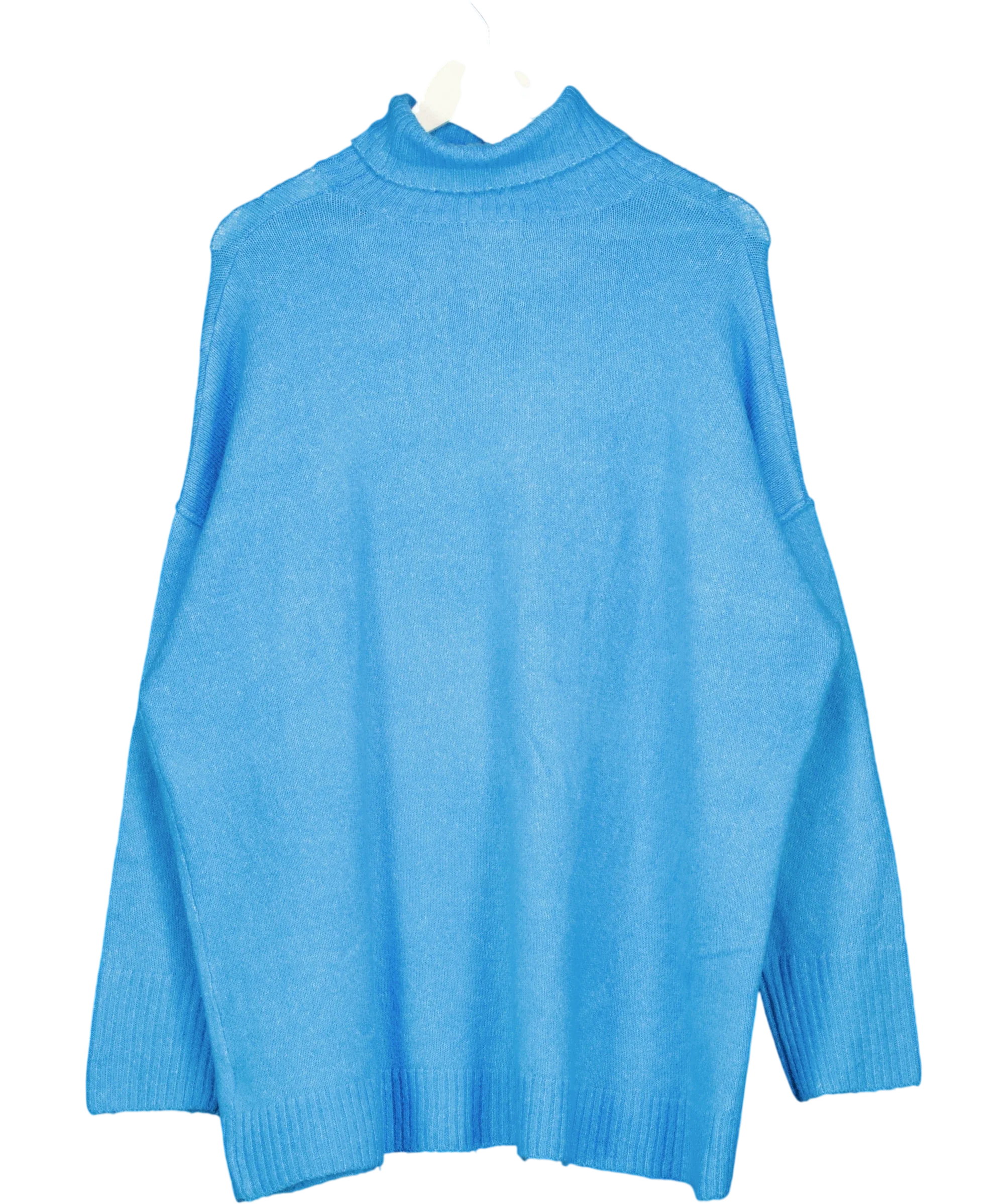 SimplyBe Blue Blue Roll Neck Knit Jumper Size 20/22, size UK 20 — back
