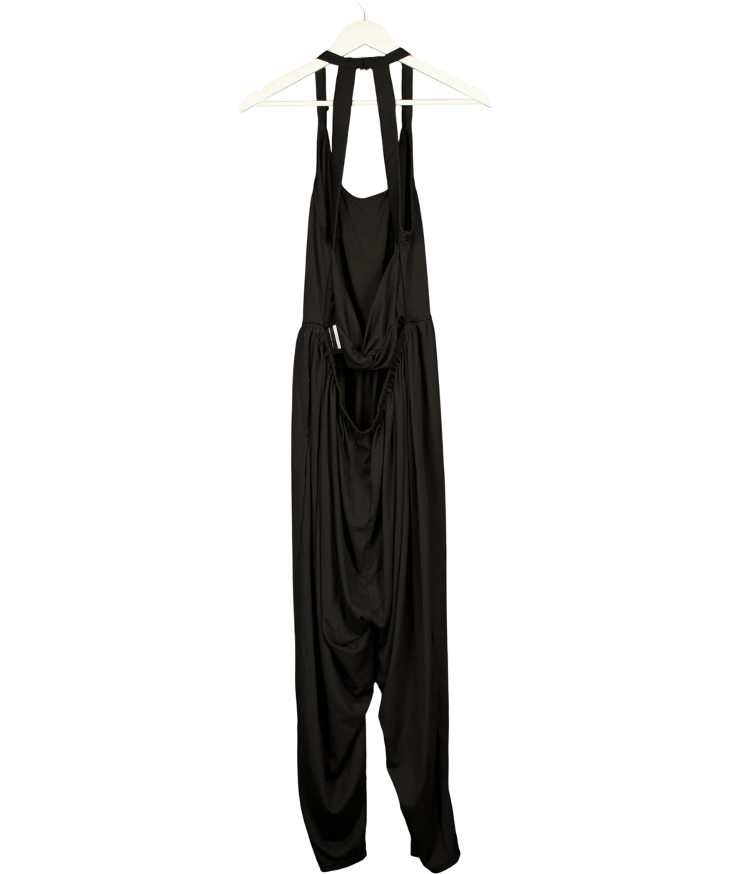 HALARA Black Backless Harem Casual Jumpsuit, size UK XXL — back