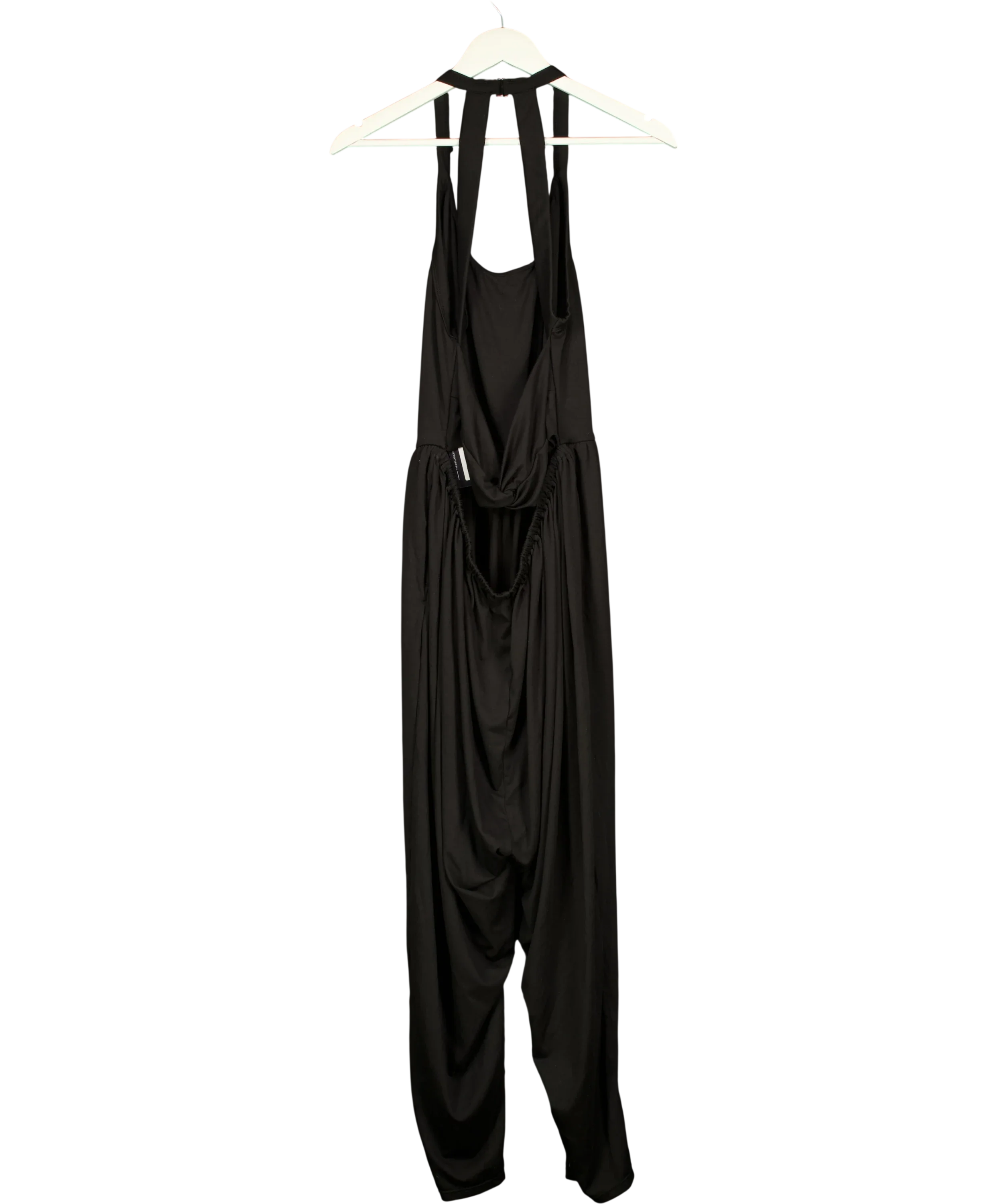 HALARA Black Backless Harem Casual Jumpsuit, size UK XXL — back