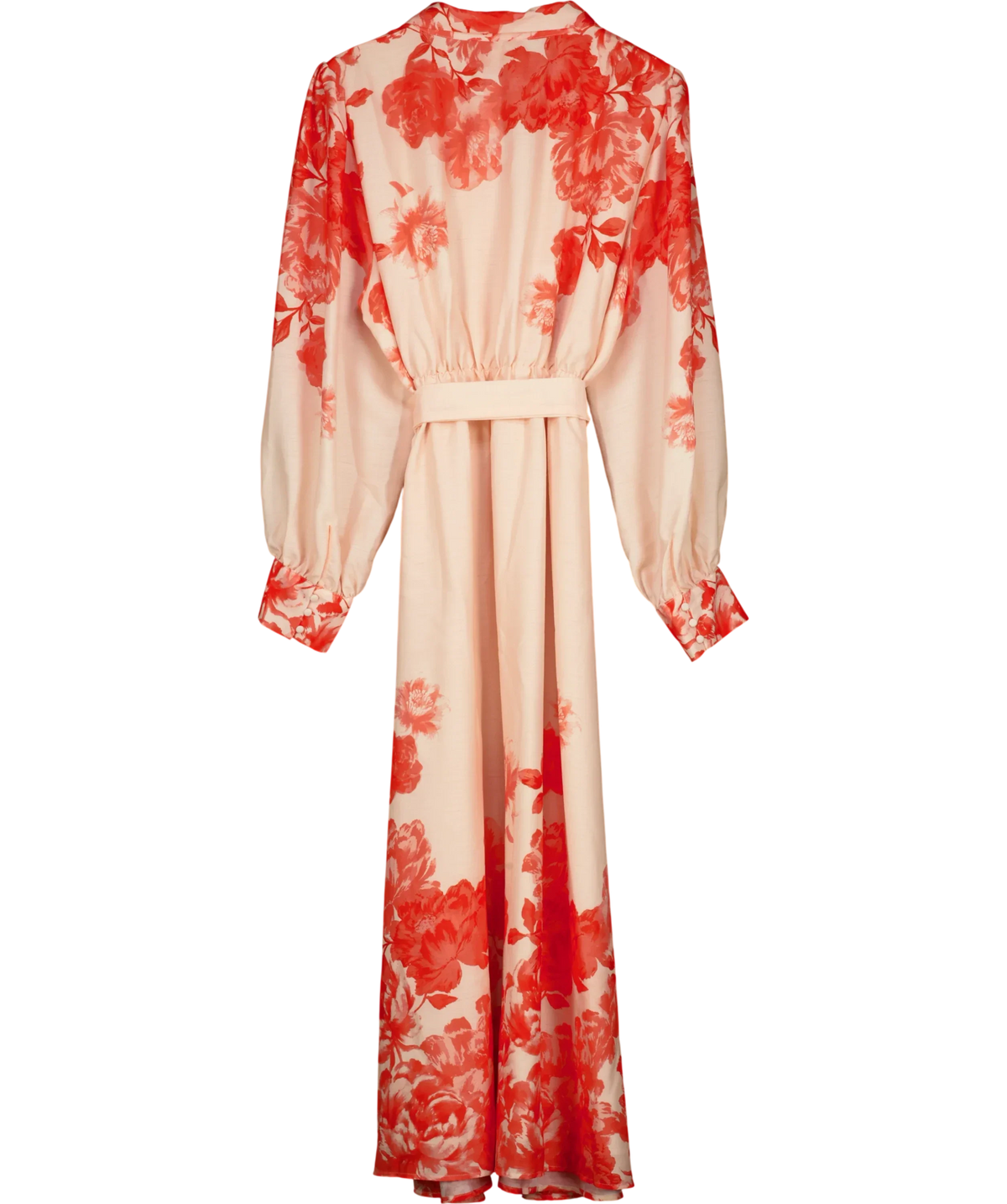 Wallis Pink CORAL PINK  Floral Western Shirt Dress, size UK 22 — back