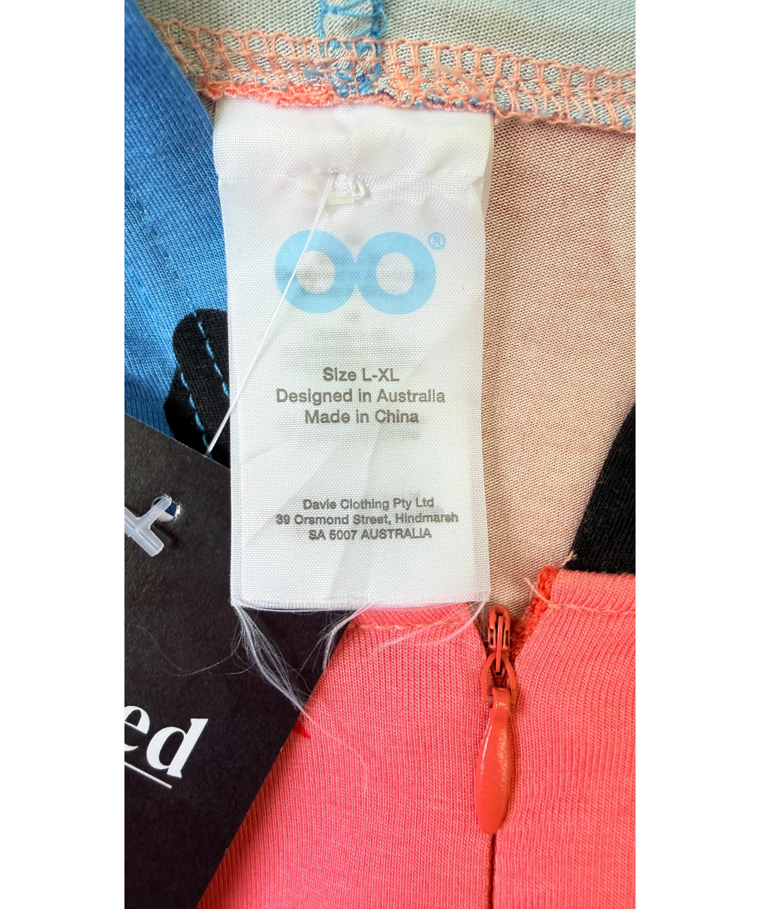 THE OODIE Multicoloured Orla Kiely Bamboo Jersey Playsuit, size UK L/XL — detail