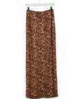 South Beach Orange Leopard Print Mesh Maxi Skirt, size UK 10 — front