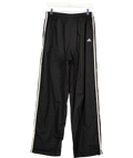 addidas Black 3-Stripes Loose Fit Windbreaker Track Bottoms, size UK XL — front