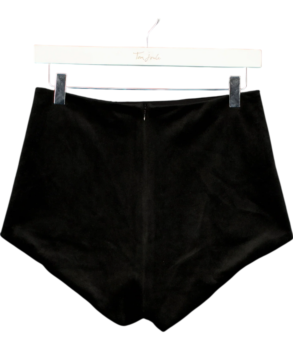 Nadine Merabi Black Vivi Black Velvet Hotpants, size UK 10 EU 44 👞 — back