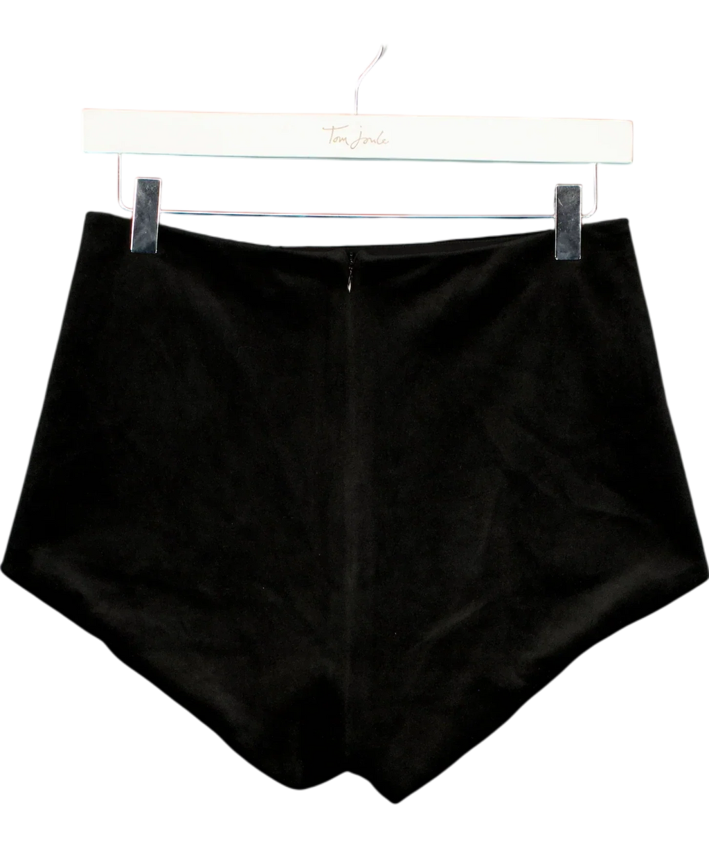 Nadine Merabi Black Vivi Black Velvet Hotpants, size UK 10 EU 44 👞 — back