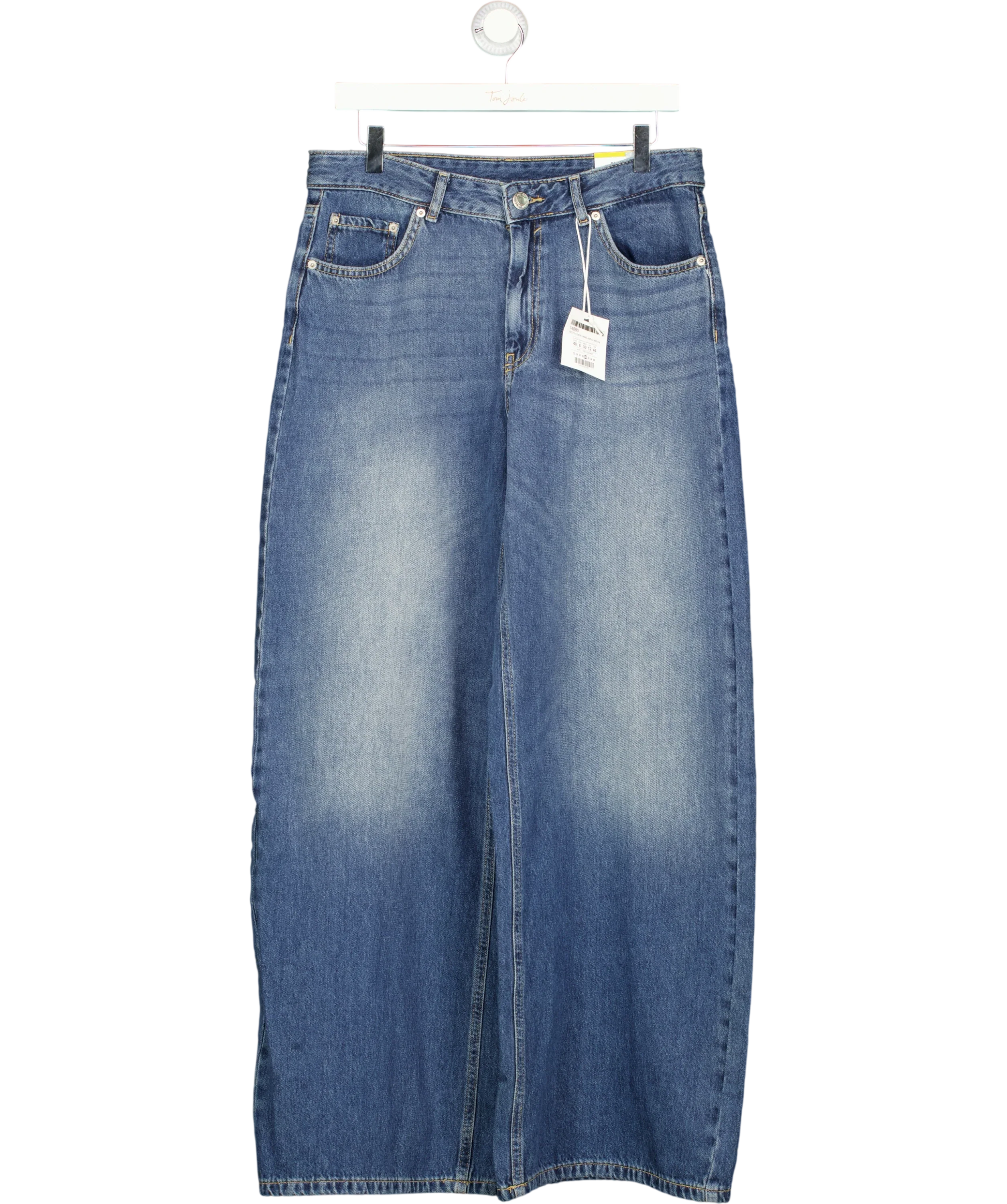 Pull&Bear Blue Baggy Fit Blue Wide Leg Jeans EUR 40, size UK 12 — front