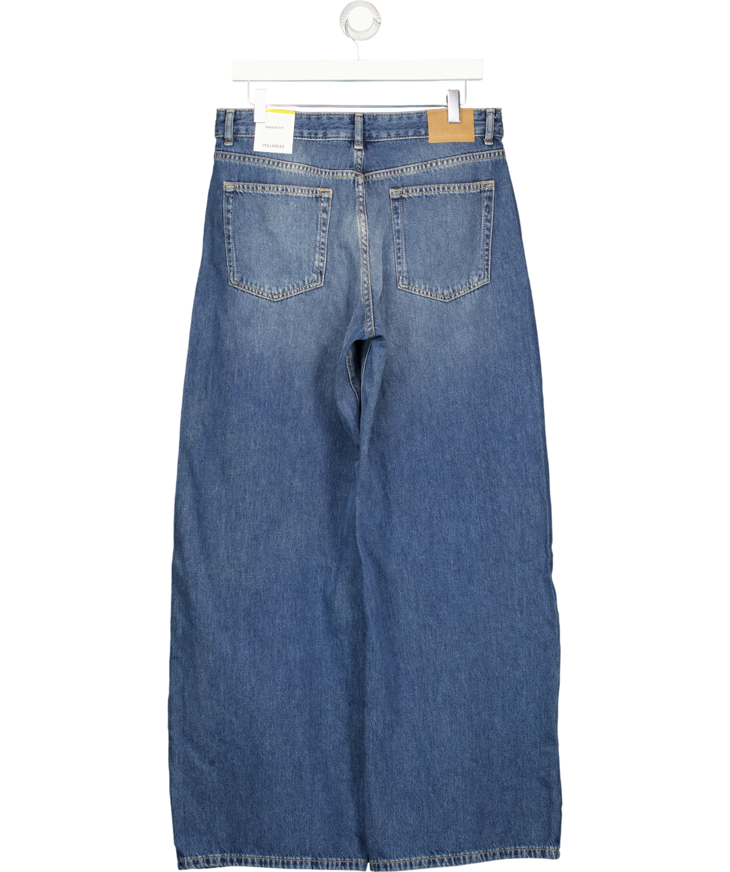 Pull&Bear Blue Baggy Fit Blue Wide Leg Jeans EUR 40, size UK 12 — back